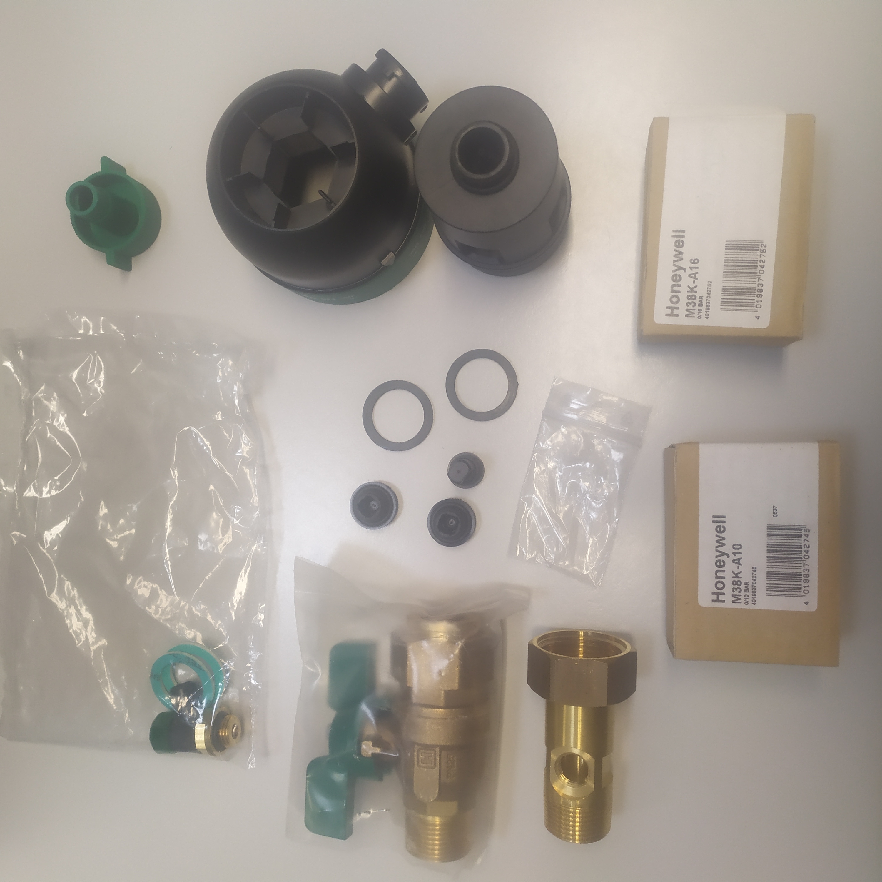 Honeywell HS10S Hauswasserstation Ersatzteile Kugelhahn Manometer Verschraubung