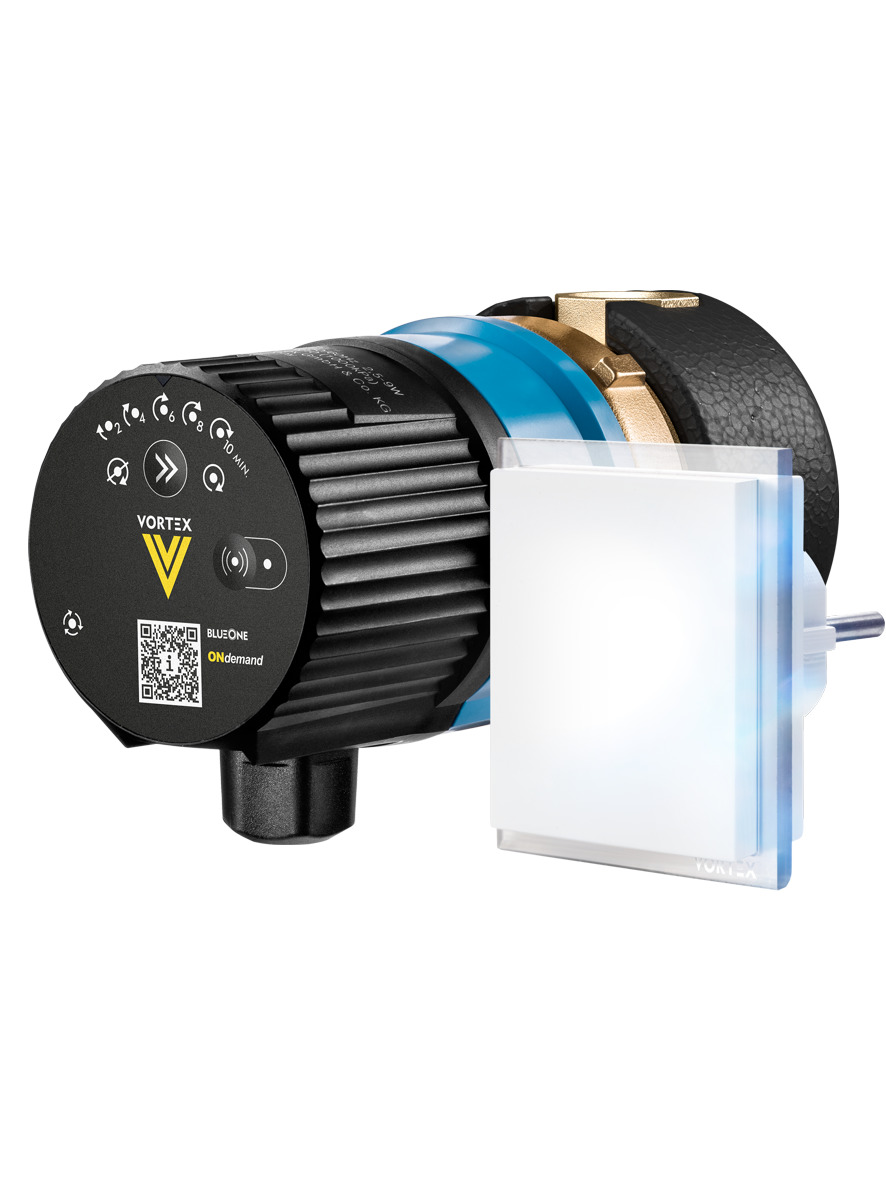 Vortex Trinkwasser Zirkulationspumpe 1/2" IG  BWO 155 MA m. Funkschalter 433-121-020