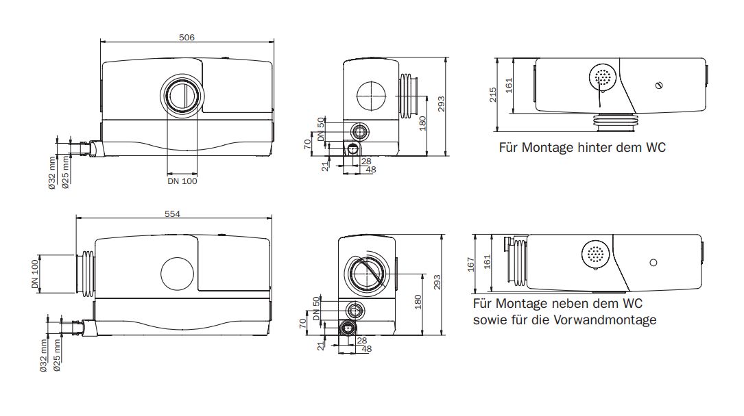 Conel Kleinhebeanlage FLOW CUT BOX mit Alarmanlage FLOWCB