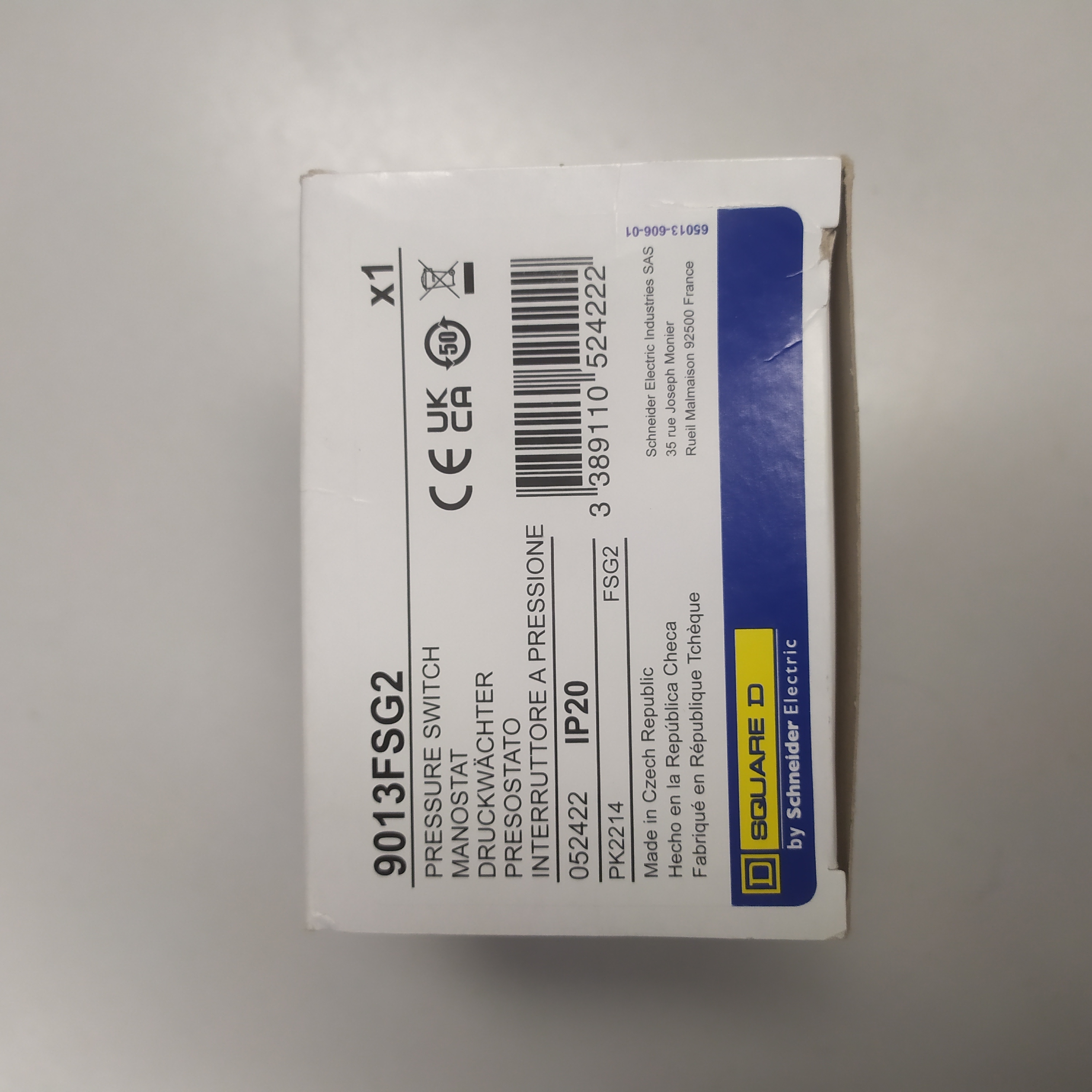 Square D Druckschalter mit 2 Schaltpunkte 2Ö FSG2 Druckregler 1,4 bis 4,6bar f. Hauswasserwerk