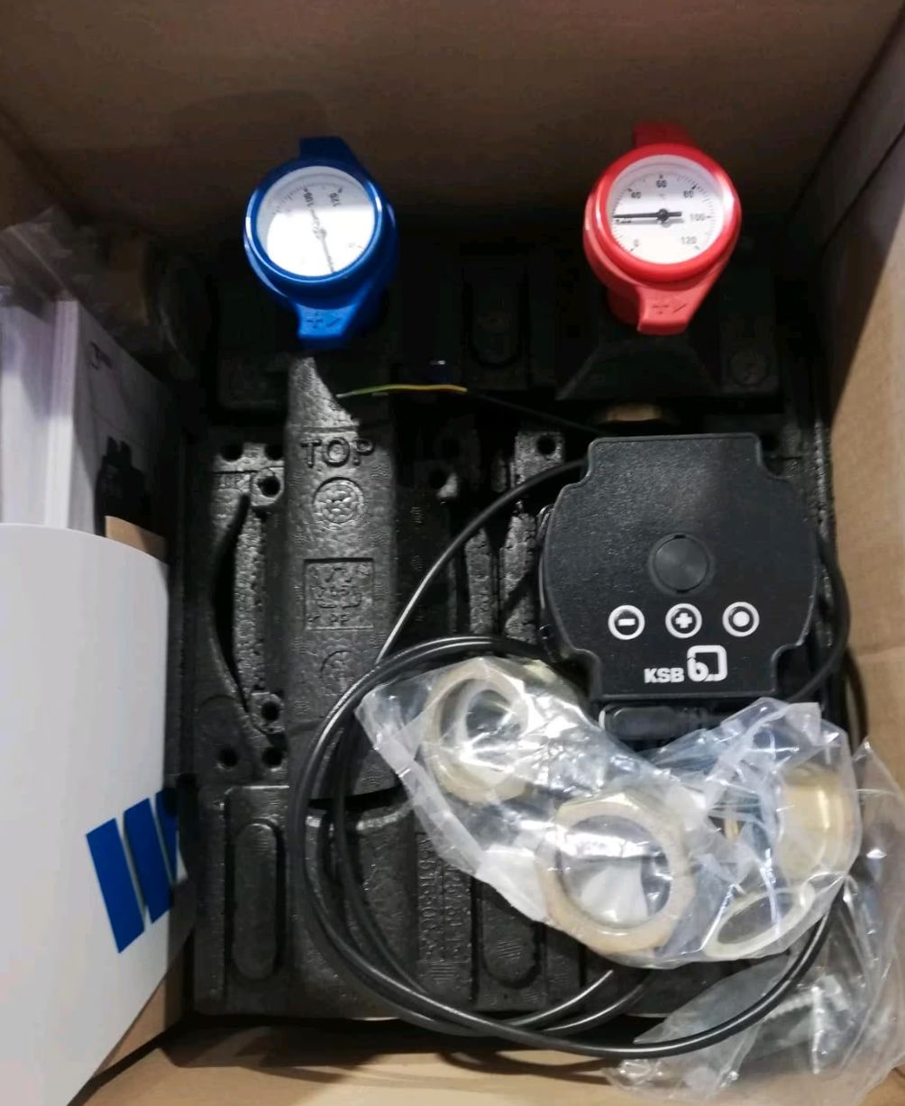 WATTS ( Nibe OEM ) Heizkreisgruppe DN 25 HKG25C ohne Mischer mit Pumpe KSB - HK25