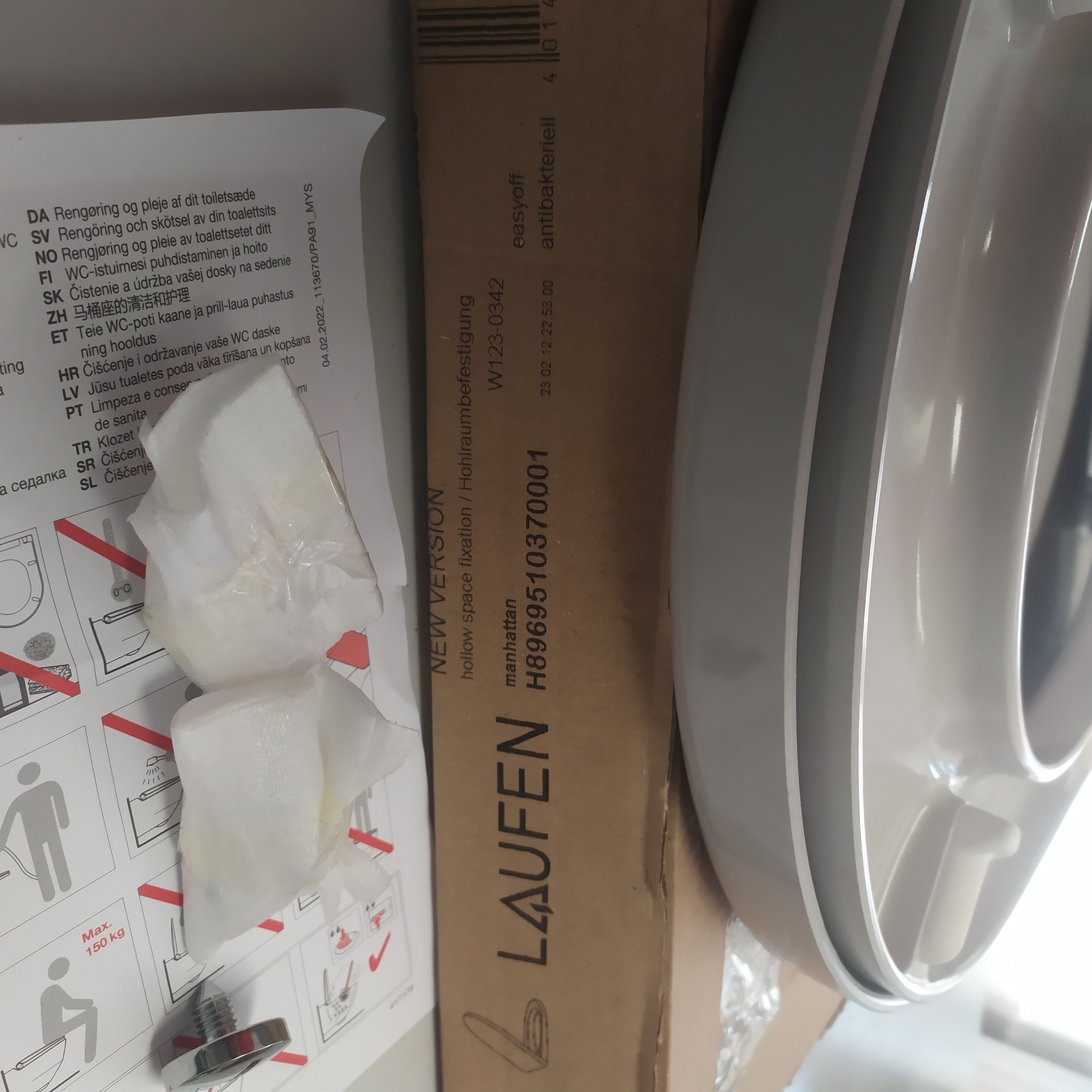 WC Sitz Manhattan Grau Laufen Pro Special mit Slowclose H8969510370001
