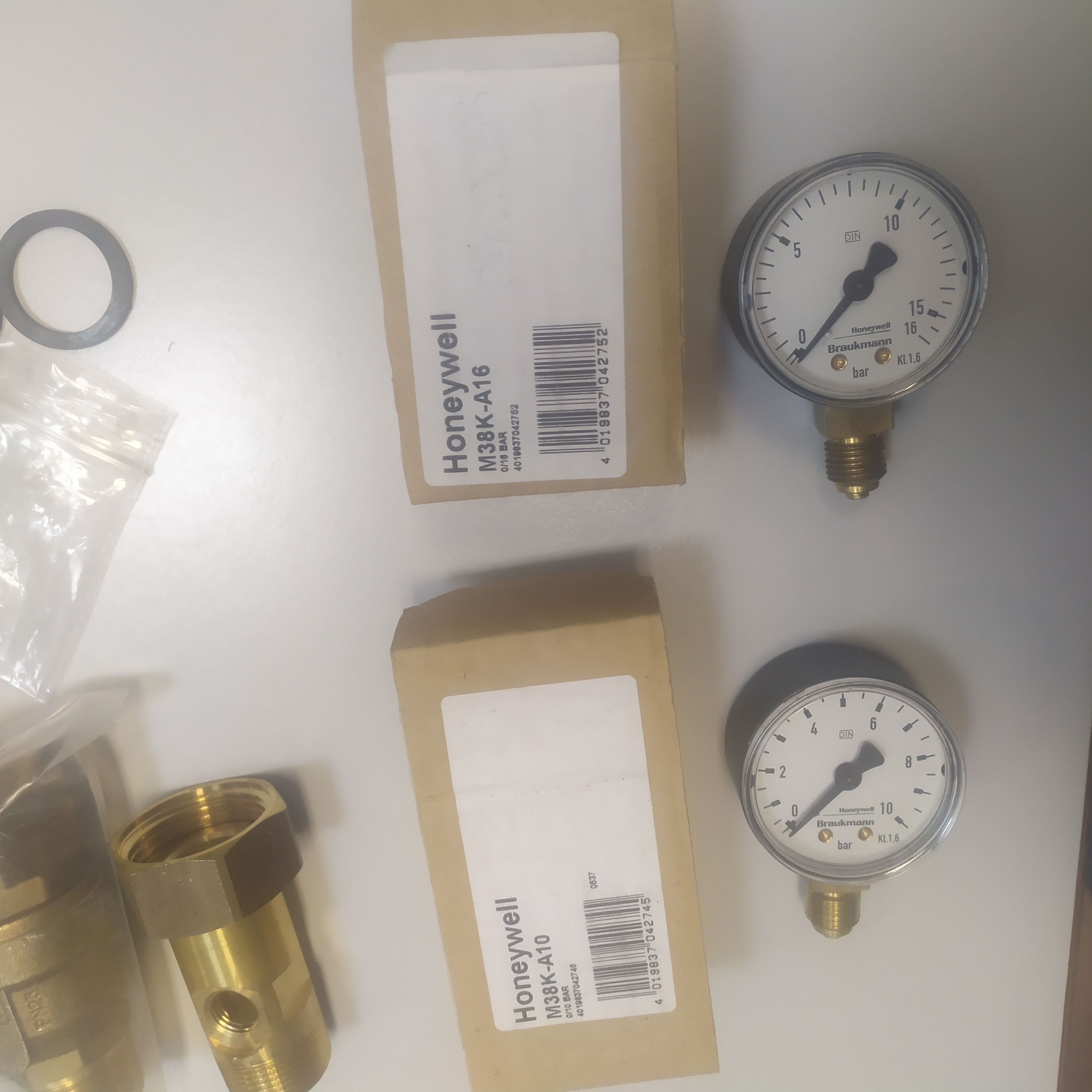 Honeywell HS10S Hauswasserstation Ersatzteile Kugelhahn Manometer Verschraubung