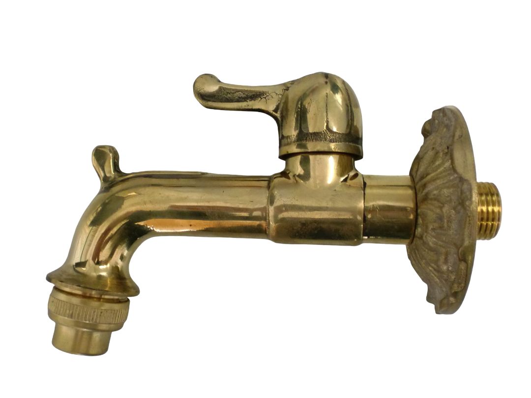 Nostalgie Wasserhahn Auslauf MESSING MASSIV Auslaufhahn