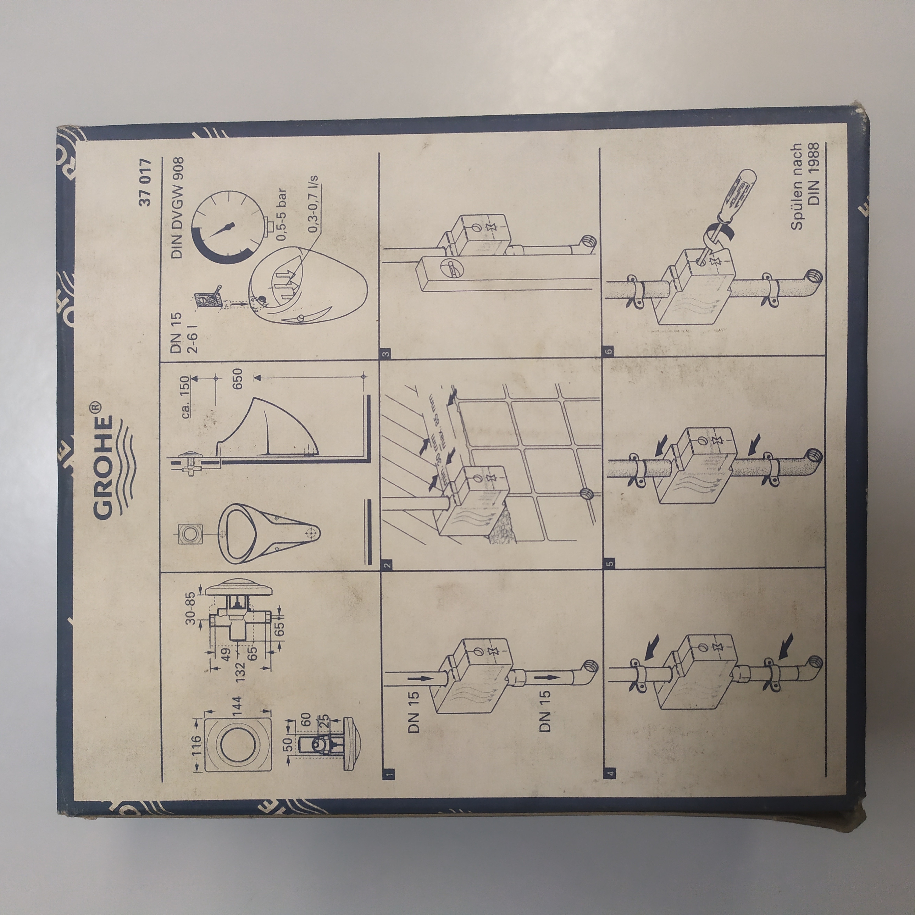 GROHE GroheDAL DAL Urinaldruckspüler Unterputz 37017 37017000 Komplett