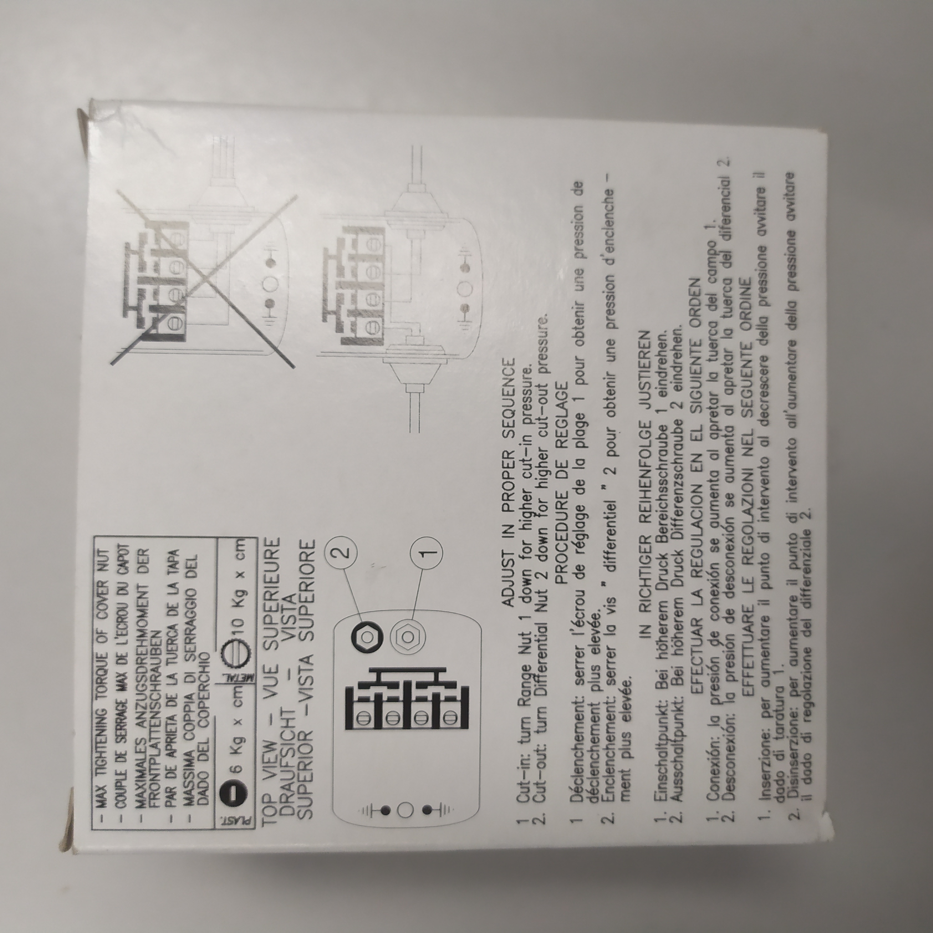Square D Druckschalter mit 2 Schaltpunkte 2Ö FSG2 Druckregler 1,4 bis 4,6bar f. Hauswasserwerk