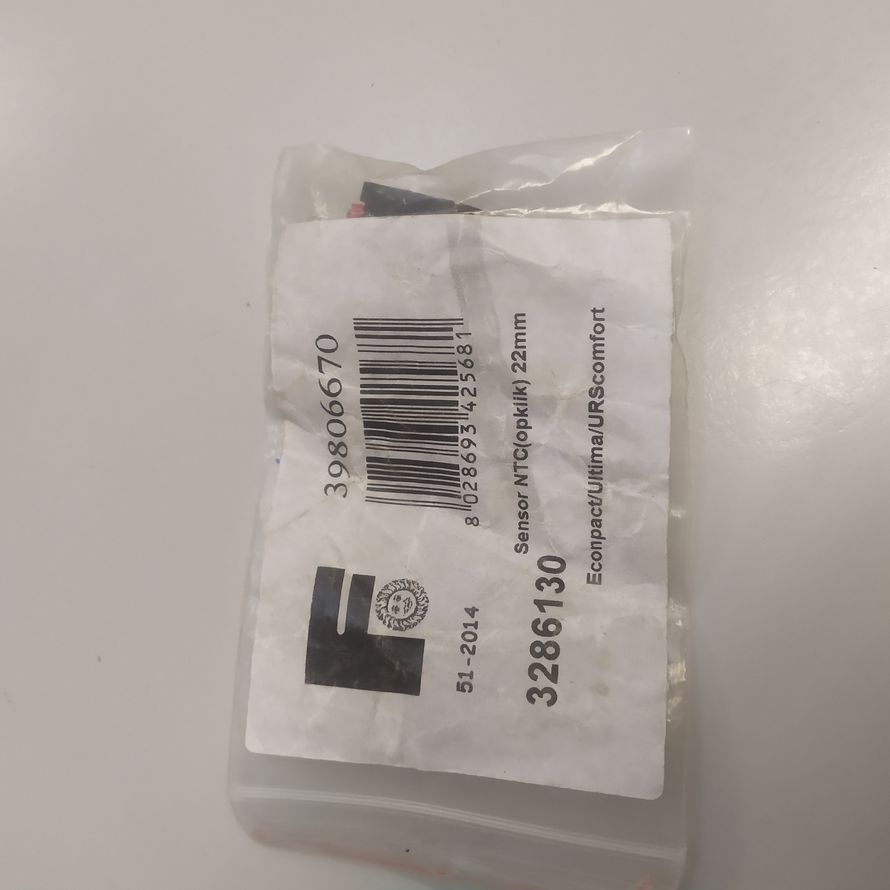 Honeywell NTC Sensor 22mm FERROLI 3286130 39806670 T7335 D1107 1435