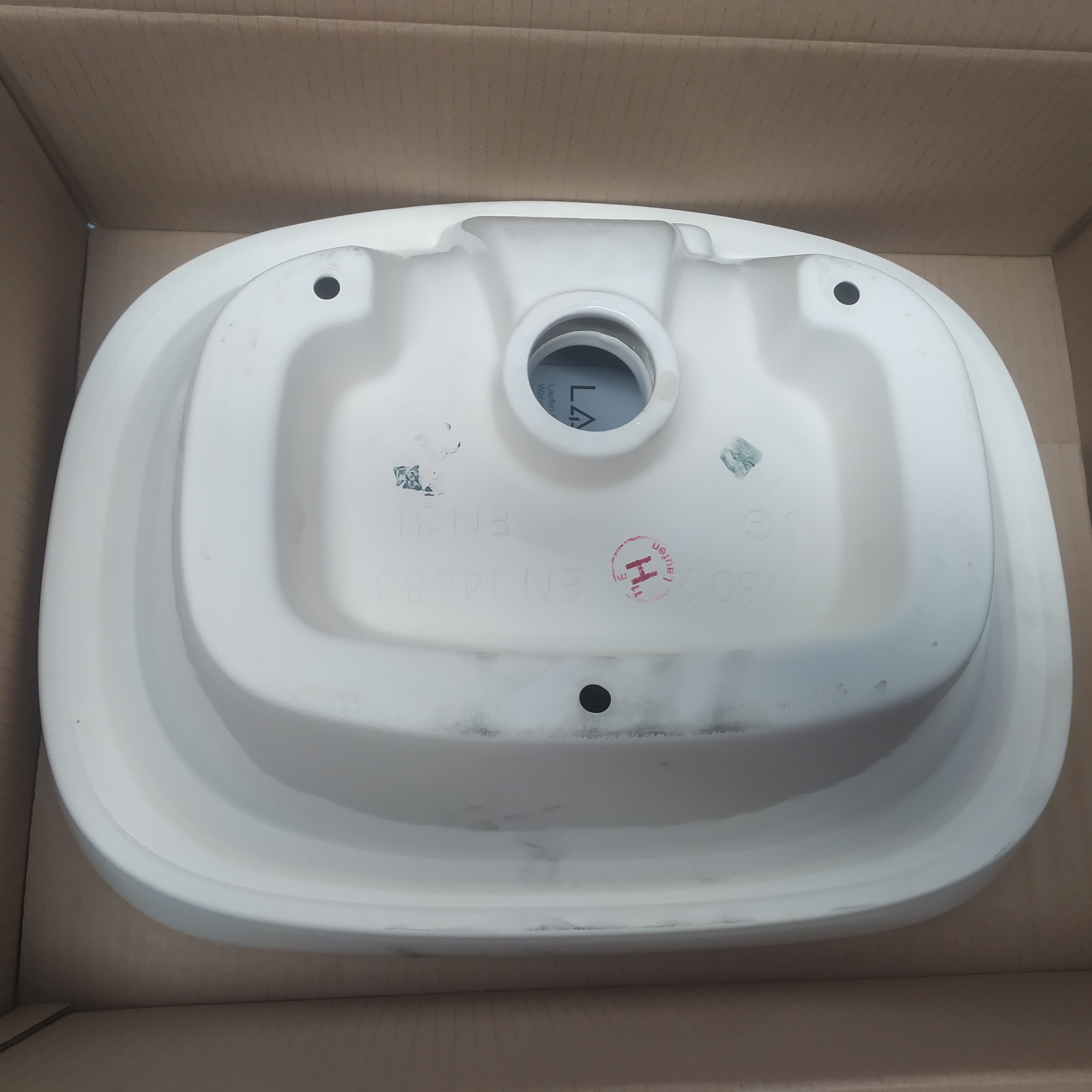 Laufen Halbeinbau Waschtisch INO 50 x 36.5 cm weiß (H8173020001091)