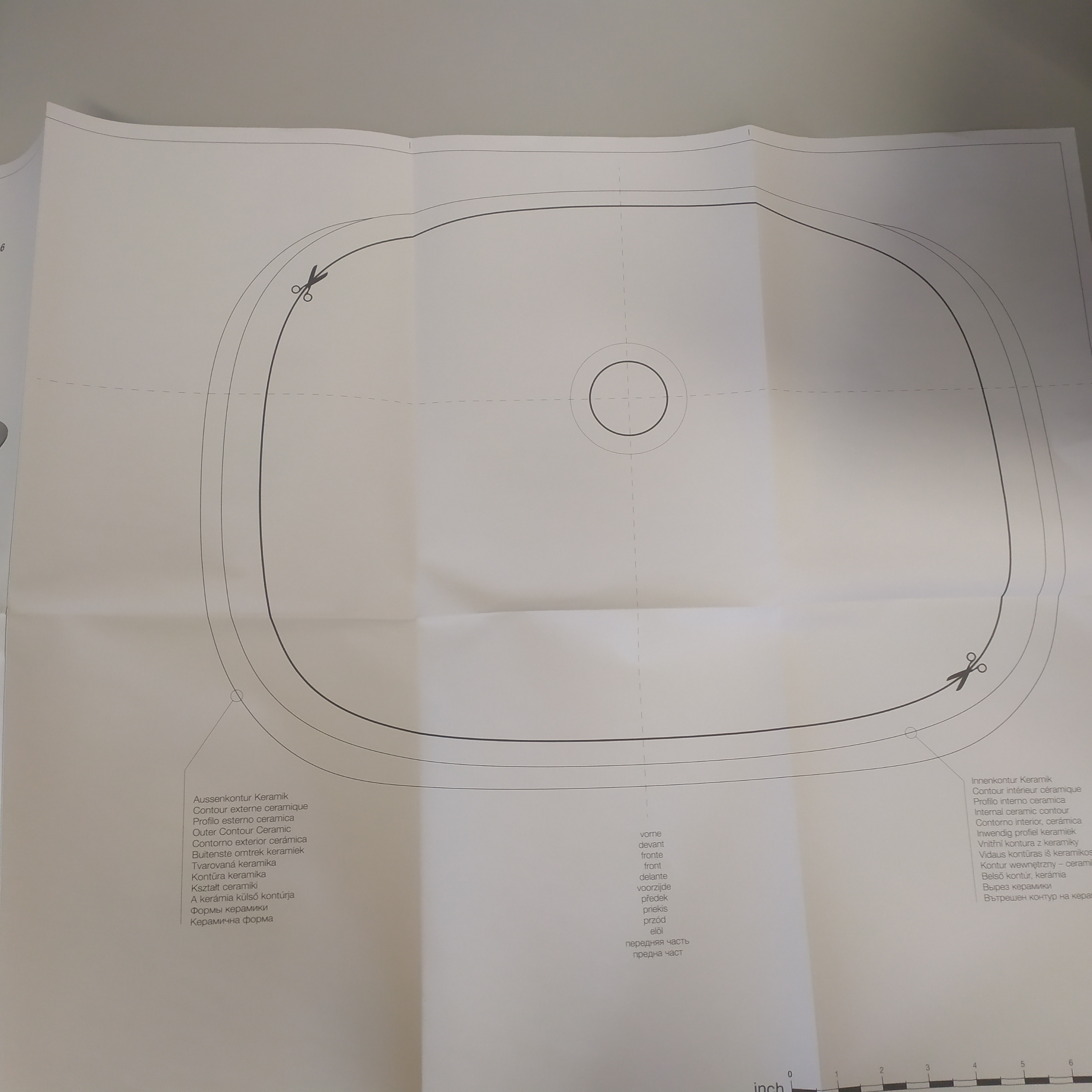 Laufen Halbeinbau Waschtisch INO 50 x 36.5 cm weiß (H8173020001091)