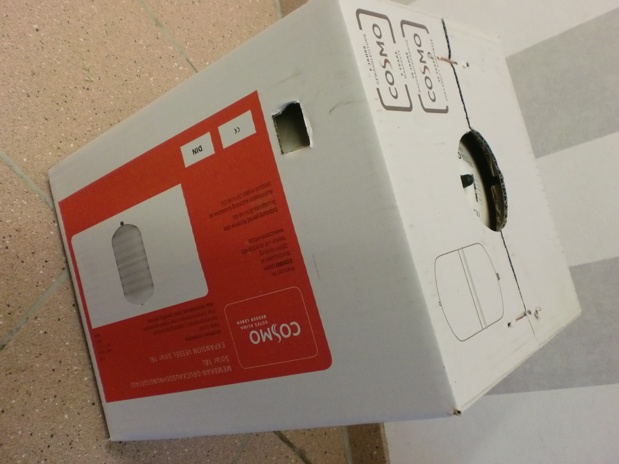 Cosmo Solar Ausdehnungsgefäß 18 Liter CSG18N - Reflex S