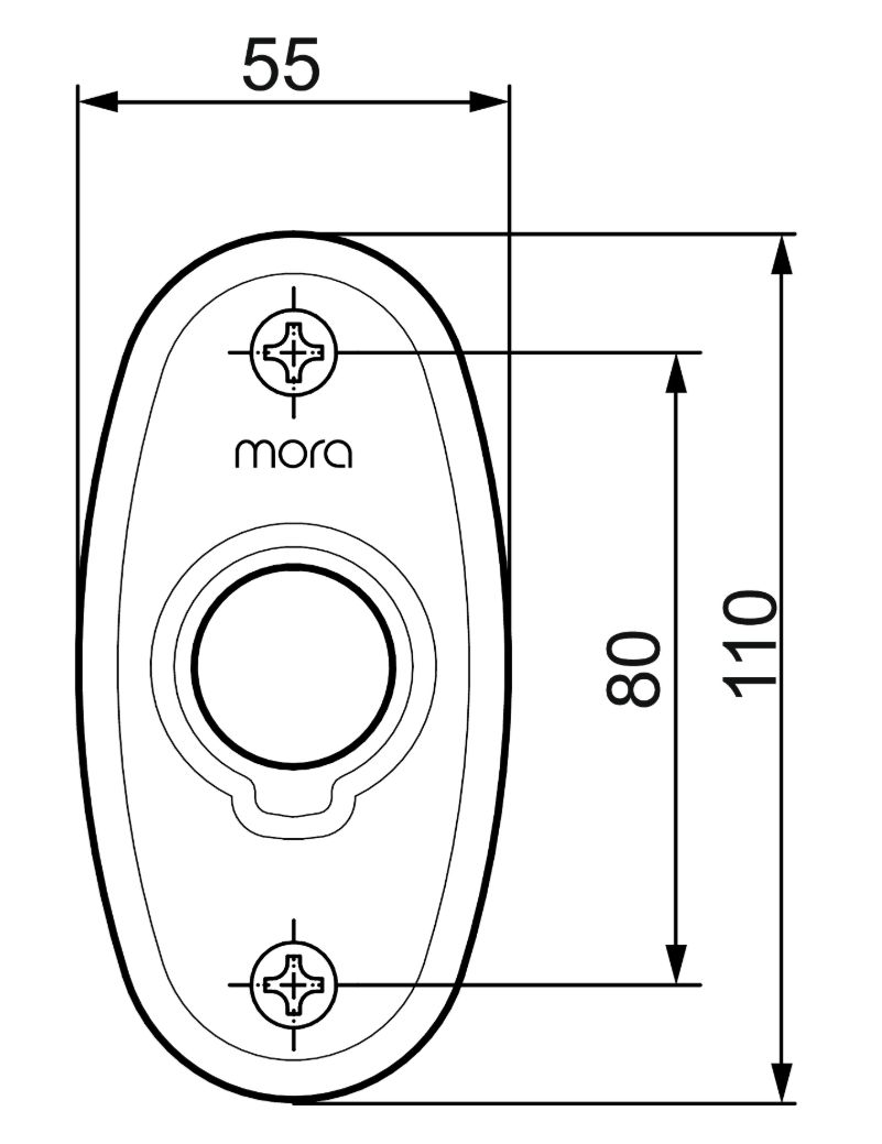 MORA Garden 2 Blende / Rosette inkl. Befestigung
