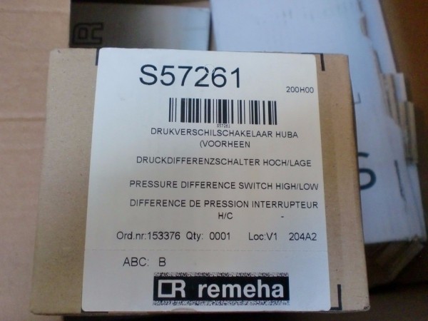 Remeha Differenzdruckschalter-Servicesatz GAS 2000 S57261